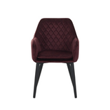 Chaise de salle à manger Jay – Bordeaux – Velours
