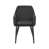 Chaise de salle à manger Jay – Anthracite – Microfibre
