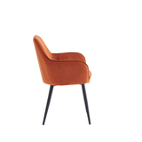 Levan Eetkamerstoel - Terracotta - Velvet