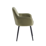 Chaise de salle à manger Melissa – Vert – Velours – Fabb