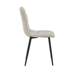 Ela Dining Chair - Beige - Chenille Fabric