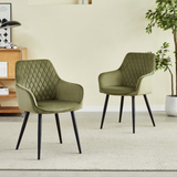 Chaise de salle à manger Beverly - Velours vert