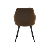 Chaise de salle à manger Melissa – Brun – Velours