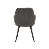 Chaise de salle à manger Melissa – Anthracite – Microfibre
