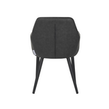 Chaise de salle à manger Jay – Anthracite – Microfibre