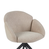 Nes Esszimmerstuhl – Beige – Bouclé Stoff