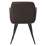 Manila Eetkamerstoel - Donkerbruin Microfiber