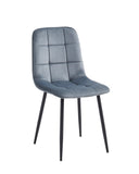 Ela Dining Chair - Grey Velvet