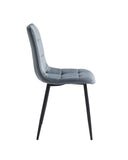 Ela Dining Chair - Grey Velvet