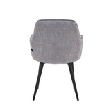 Lavinia Dining Chair - Grey Adore Velvet