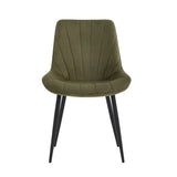 Chaise de salle à manger Lesedi - Velours vert