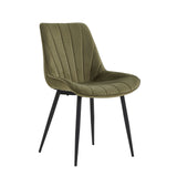 Chaise de salle à manger Lesedi - Velours vert