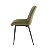 Chaise de salle à manger Lesedi - Velours vert