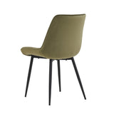 Chaise de salle à manger Lesedi - Velours vert
