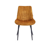 Lesedi Dining Chair - Ochre Yellow Velvet