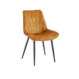 Lesedi Dining Chair - Ochre Yellow Velvet