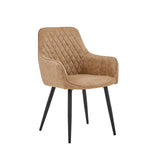 Beverly Eetkamerstoel - Beige - Microfiber