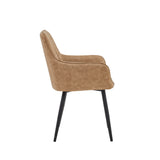 Beverly Eetkamerstoel - Beige - Microfiber