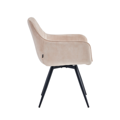Sierra Eetkamerstoel - Beige Adoré Velvet - Draaibaar