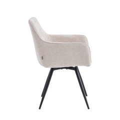Sierra Eetkamerstoel - Beige Chenille - Draaibaar