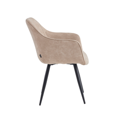 Verto Eetkamerstoel - Beige Microfiber