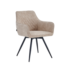 Sierra Eetkamerstoel - Beige Microfiber - Draaibaar
