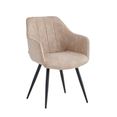Verto Eetkamerstoel - Beige Microfiber