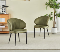 Chaise de salle à manger Ruby - Velours vert