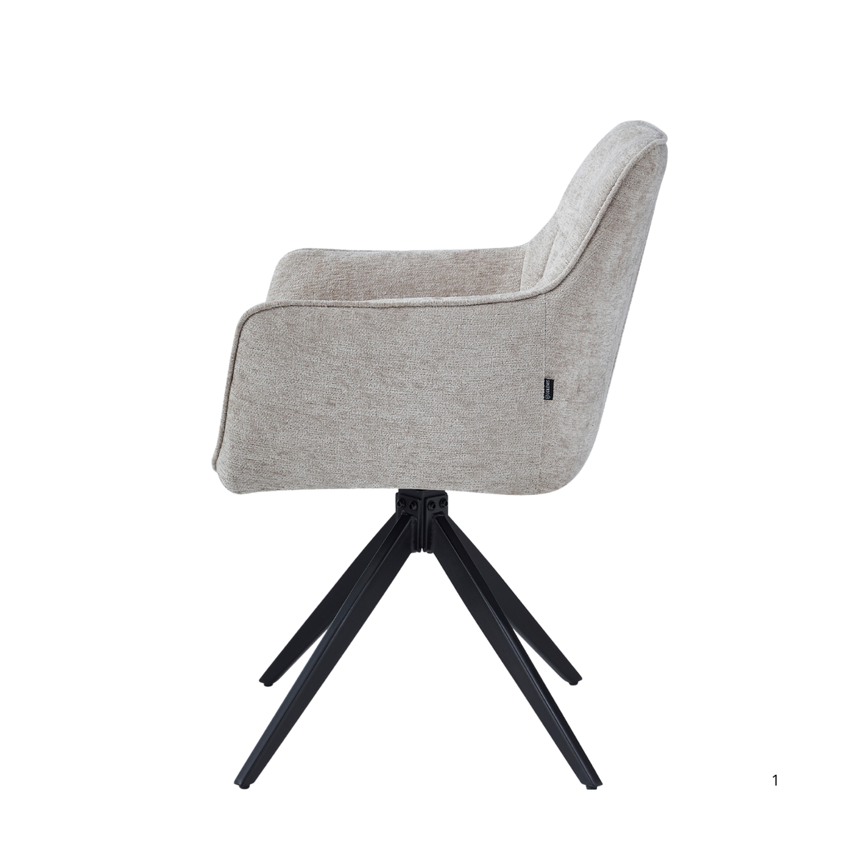New Yade Esszimmerstuhl - Taupe-Chenille - 180° drehbar