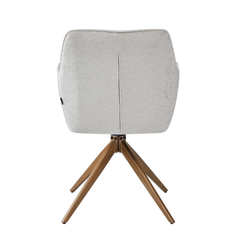 New Yade Neuer Yade Esszimmerstuhl - Beige Chenille - Goldene Beine