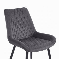 Adama Eetkamerstoel - Antraciet Microfiber