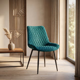 Adama Dining Chair - Petrol Velvet