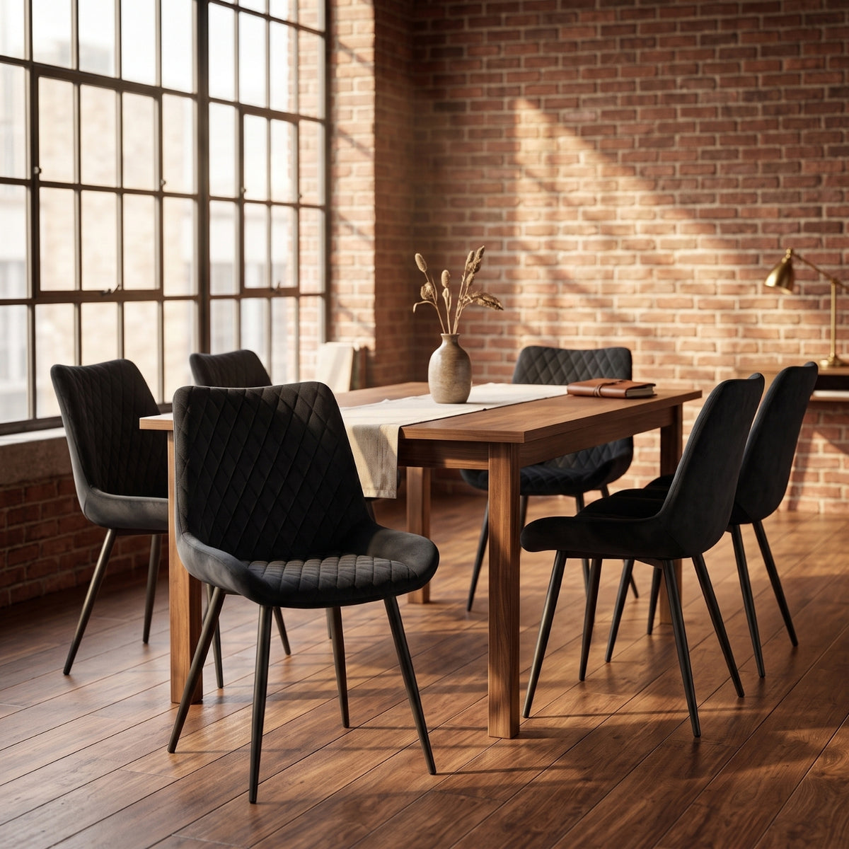 Adama Dining Chair - Black Velvet