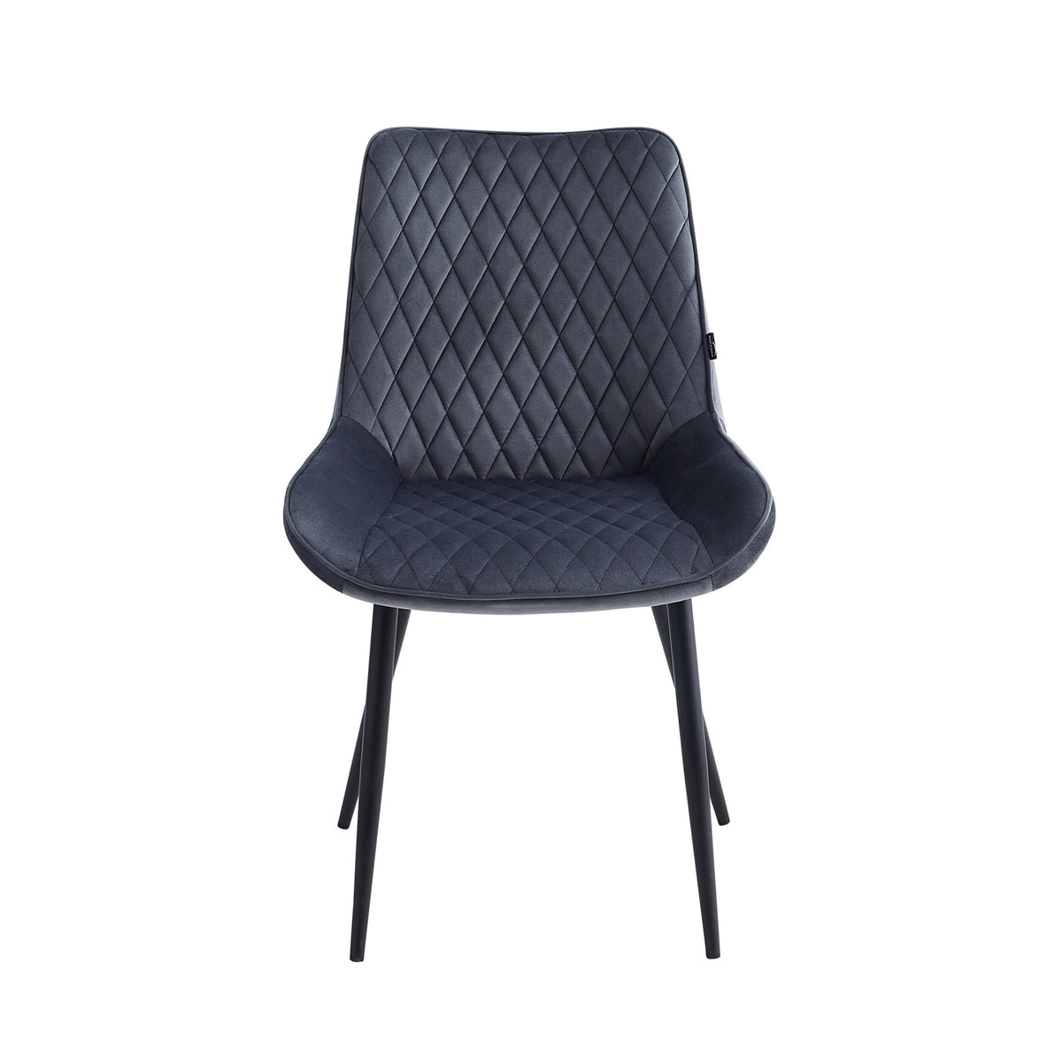Chaise de salle à manger Adama - Velours gris