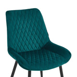 Adama Dining Chair - Petrol Velvet