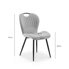 Alico Eetkamerstoel - Beige Microfiber