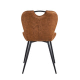 Alico Esszimmerstuhl - Cognacfarbene Mikrofaser