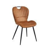 Alico Esszimmerstuhl - Cognacfarbene Mikrofaser