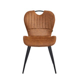 Alico Esszimmerstuhl - Cognacfarbene Mikrofaser