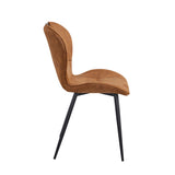 Alico Esszimmerstuhl - Cognacfarbene Mikrofaser