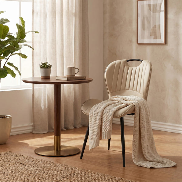 Alico Eetkamerstoel - Beige Microfiber