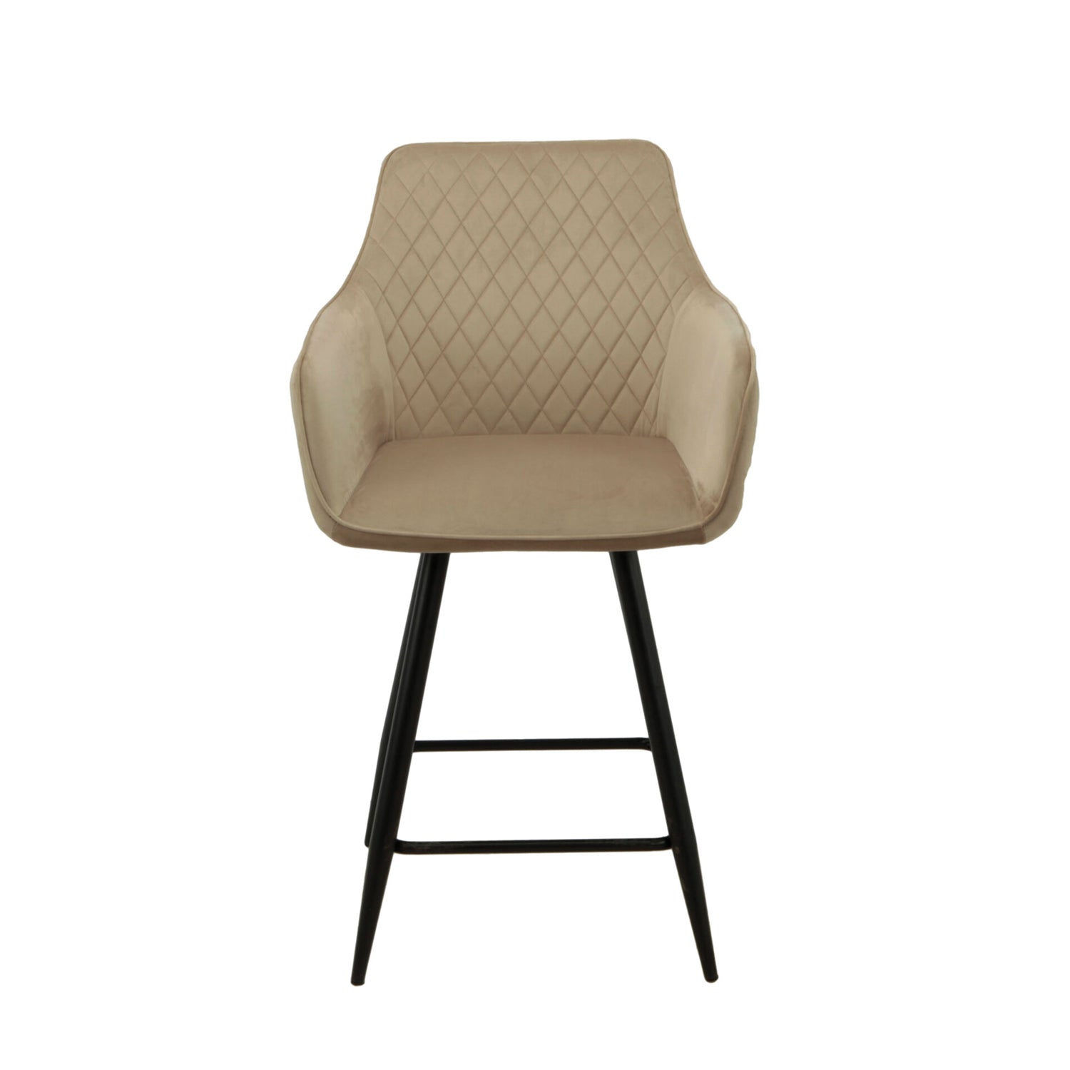 Alyssa Bar Stools - Beige Velvet