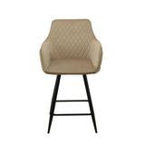 Alyssa Bar Stools - Beige Velvet