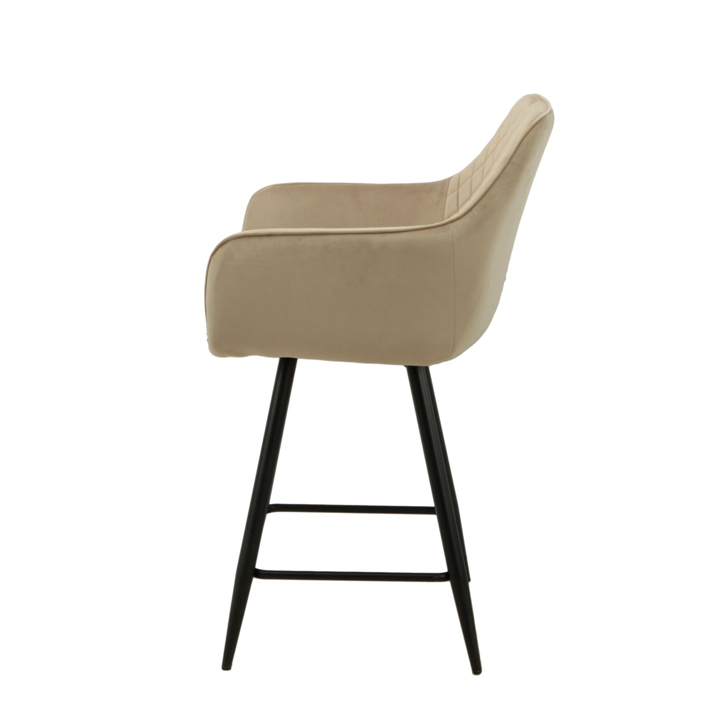 Alyssa Bar Stools - Beige Velvet