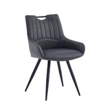 Amanda Dining Chair - Anthracite Microfiber