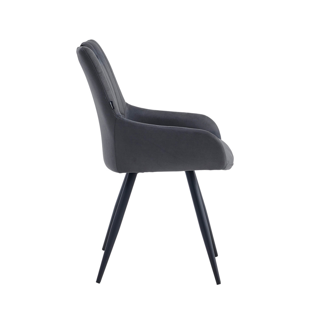 Amanda Dining Chair - Anthracite Microfiber