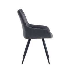 Amanda Dining Chair - Anthracite Microfiber