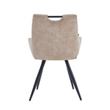 Amanda Dining Chair - Beige Microfibre