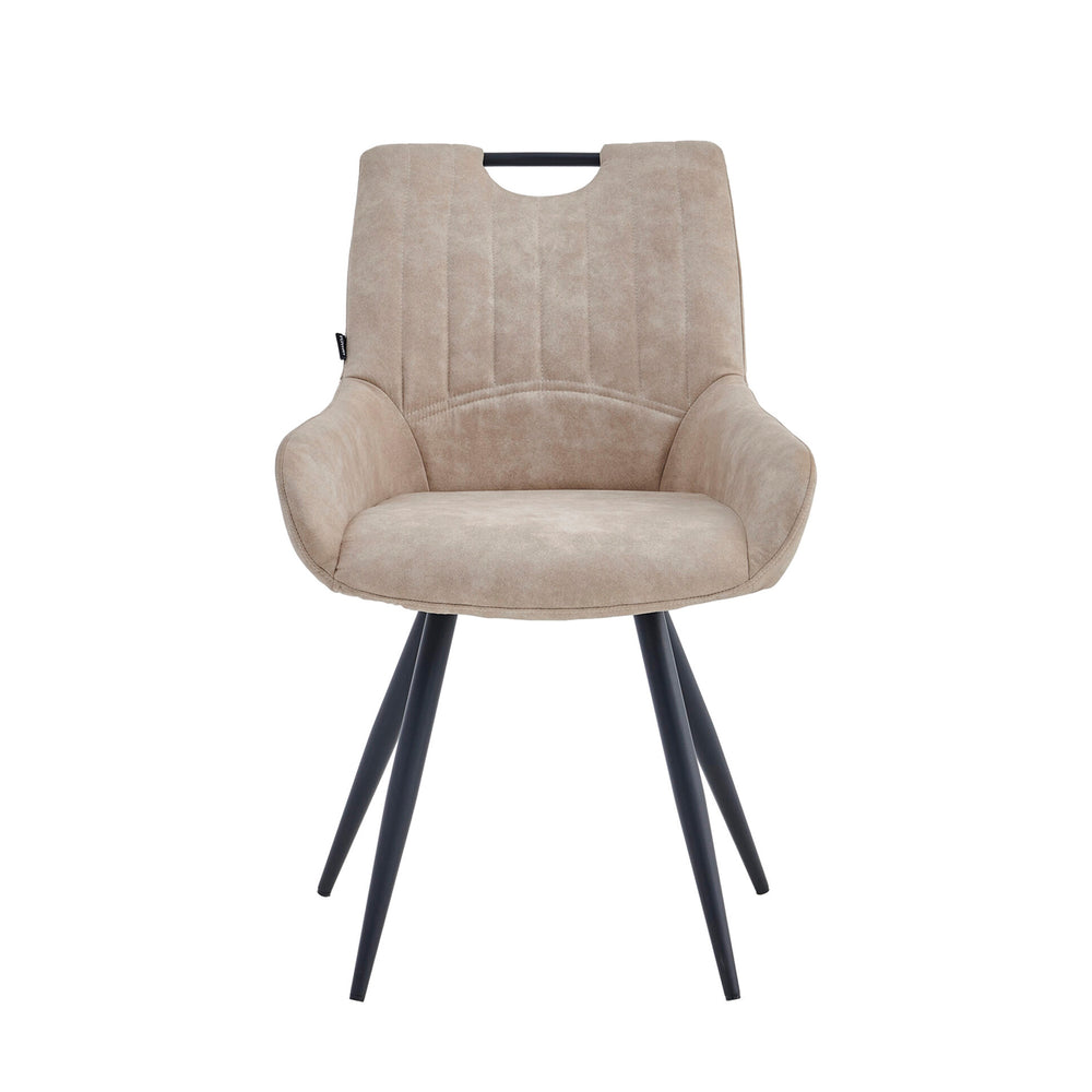 Amanda Dining Chair - Beige Microfibre