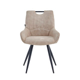Amanda Dining Chair - Beige Microfibre